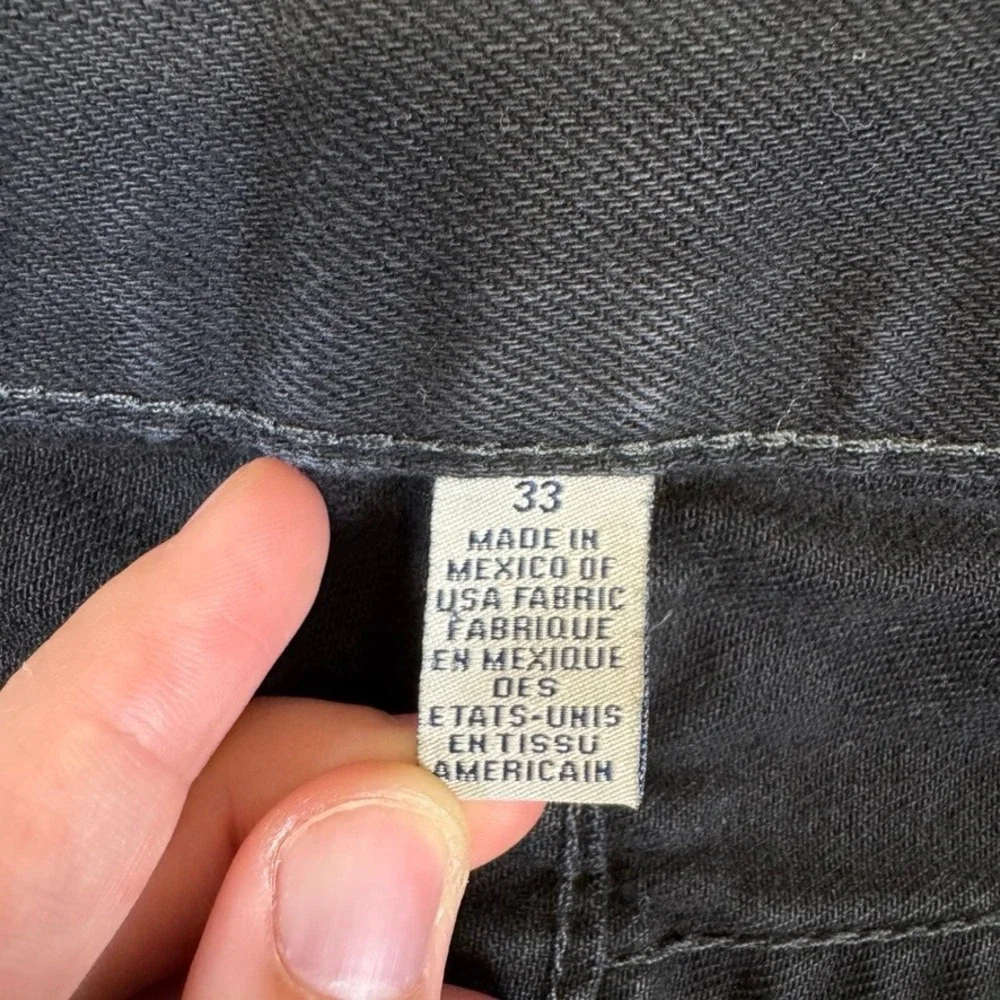 True Religion Mens Black Straight Leg Denim Jeans Size 33 RN112790 CA57414